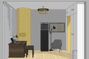3D-Grundrissplanung eines Wohnzimmers, Inhalt einer professionellen Einrichtungsberatung.